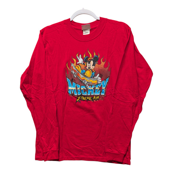 90s / Y2K Mickey X-Treme Air Skate Youth Long Sleeve T-shirt - Picture 1 of 4